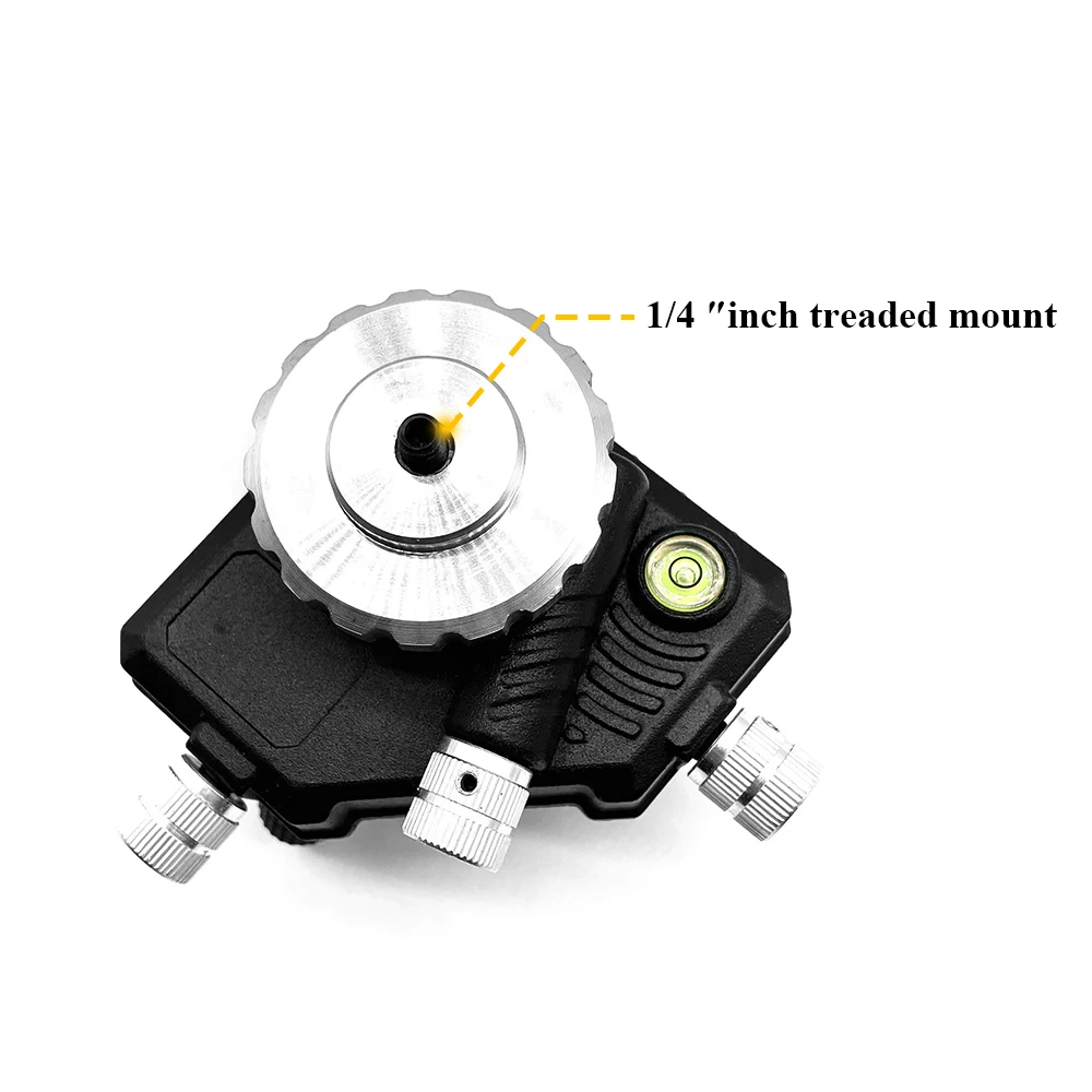 Laser Level Tripod MaKeDa Adjustable Rotation Laser Level Metal Tripod Bracket 360 Rotation Base for 1/4 inch