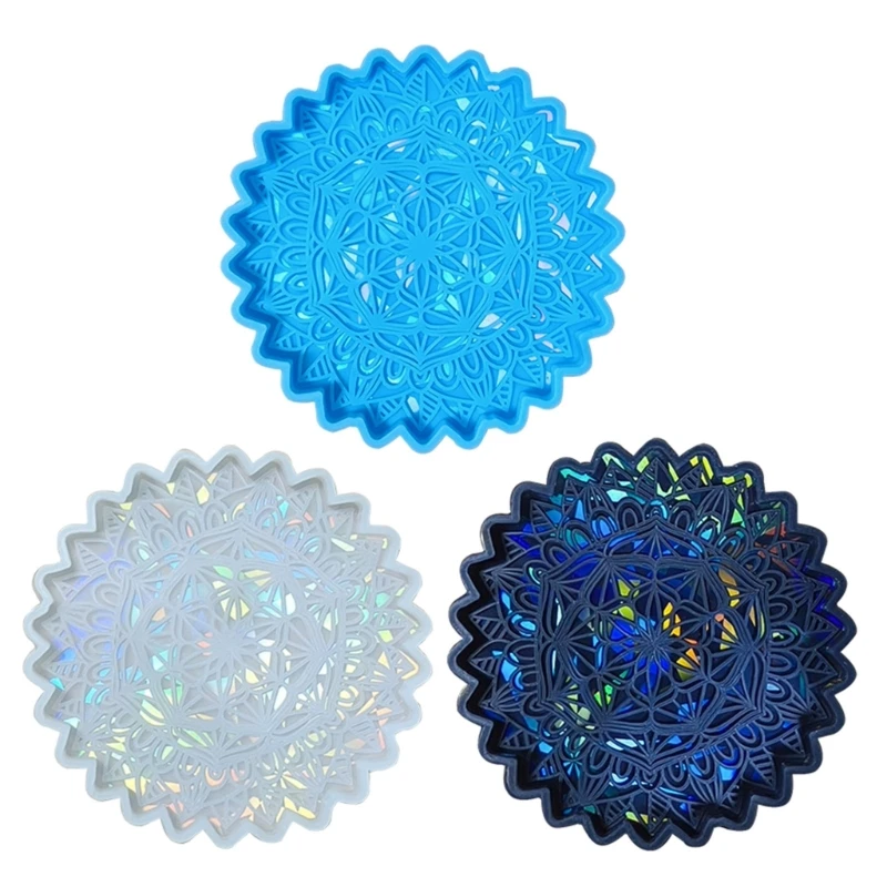 

E0BF Durable Silicone Molds for Resin Casting Cup Mat Epoxy Resin Mold Craft