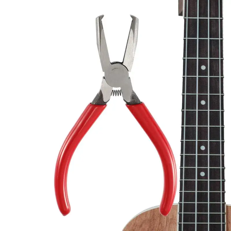 Bass Guitar String Cutter Guitar Bridge Pin Puller Fret Flat Nose Pinza Strumento Di Rimodellamento Tronchesi Per Chitarre Acustiche