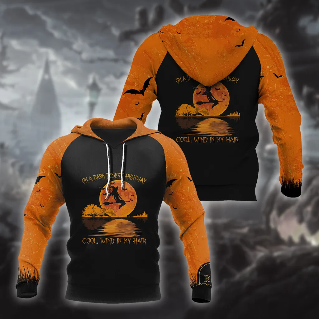 PLstar Cosmos Skeleton Dancing Halloween Witch 3D Printed Men's Fashion Hoodies Autumn Unisex Casual Hooded Pullover QDY55