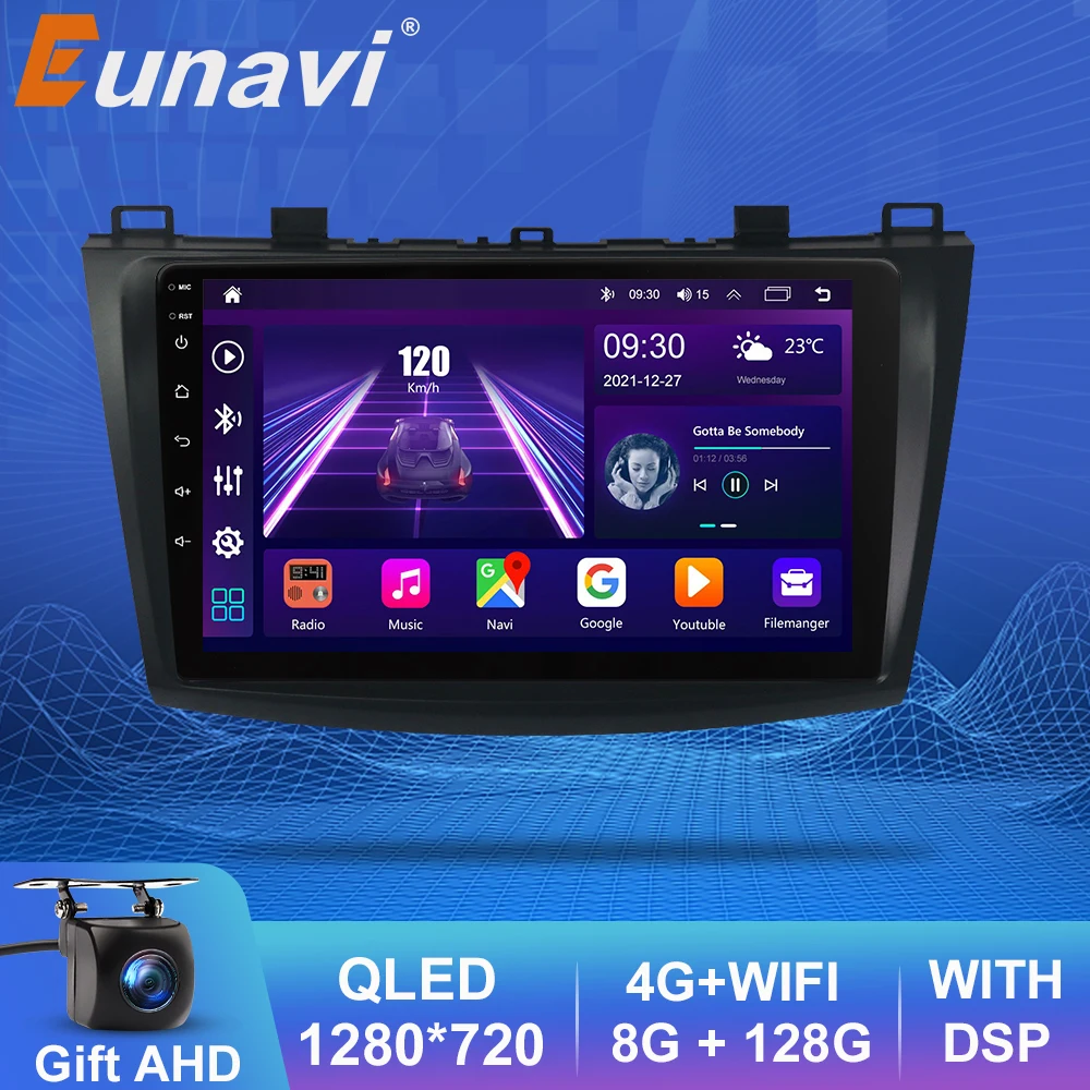 Eunavi Android Auto GPS For MAZDA 3 Mazda3 2010 2011 2012 2014 2015 Car