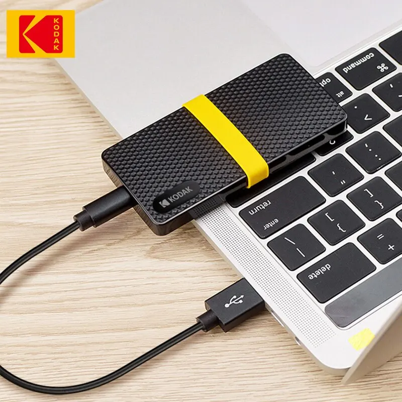 Kodak X200 Portable SSD 2TB 1TB USB 3.1 Type C External Drive Hard