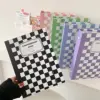 Sharkbang Designed A5 Binder Hard Cover Ring Collect Book Journal Refills Checkerboard Bandage Postcards Sticker Organizer 1