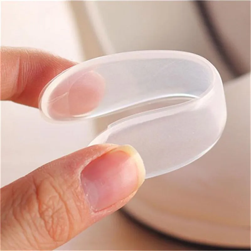 Transparent Gel Silicone Heel Grip Back Liner Shoe Insoles Foot Care Protector 3 Pairs