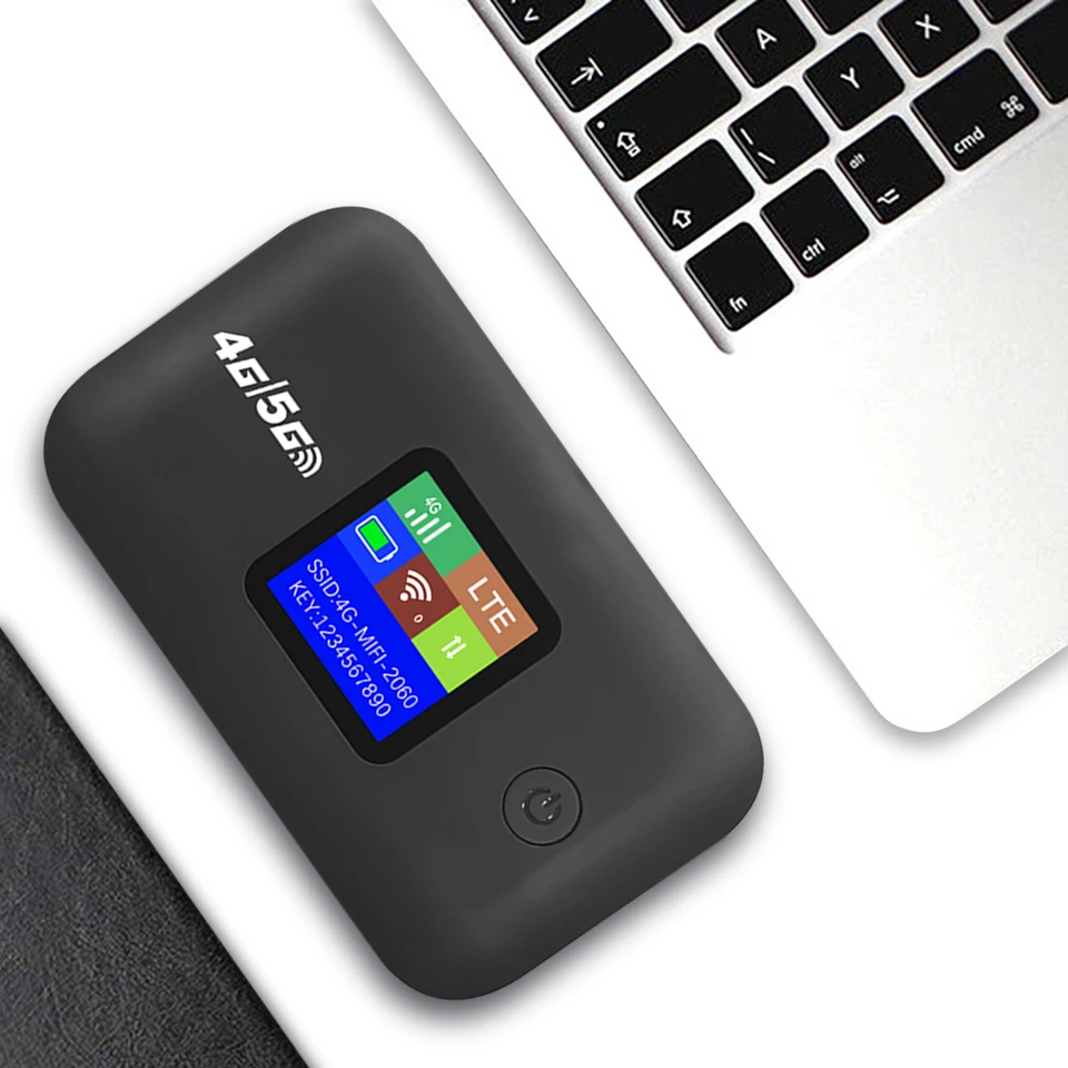 ASHATA Hotspot WiFi Mobile, Router WiFi Portatile con Smart Display a LED, Modem Router 4G LTE