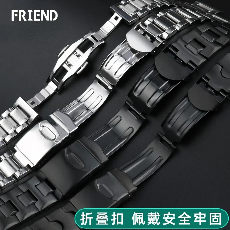 Solid Stainless Steel Watch Band for Swatch Ygs749g Student