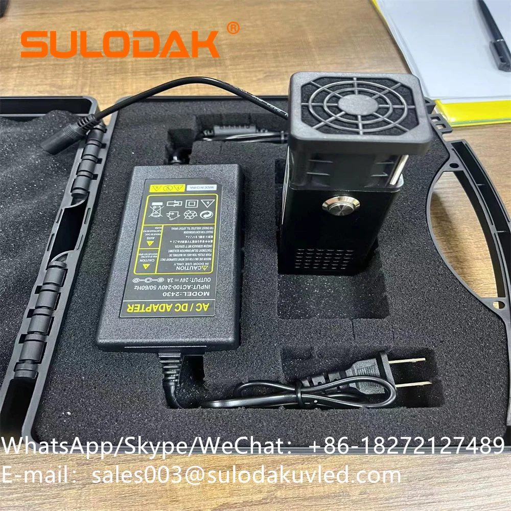 20*20mm Handheld Air-cooled UV resin/Circuit board green oil/Photocatalytic reaction/UVLED UV curing lamp in Research laboratory