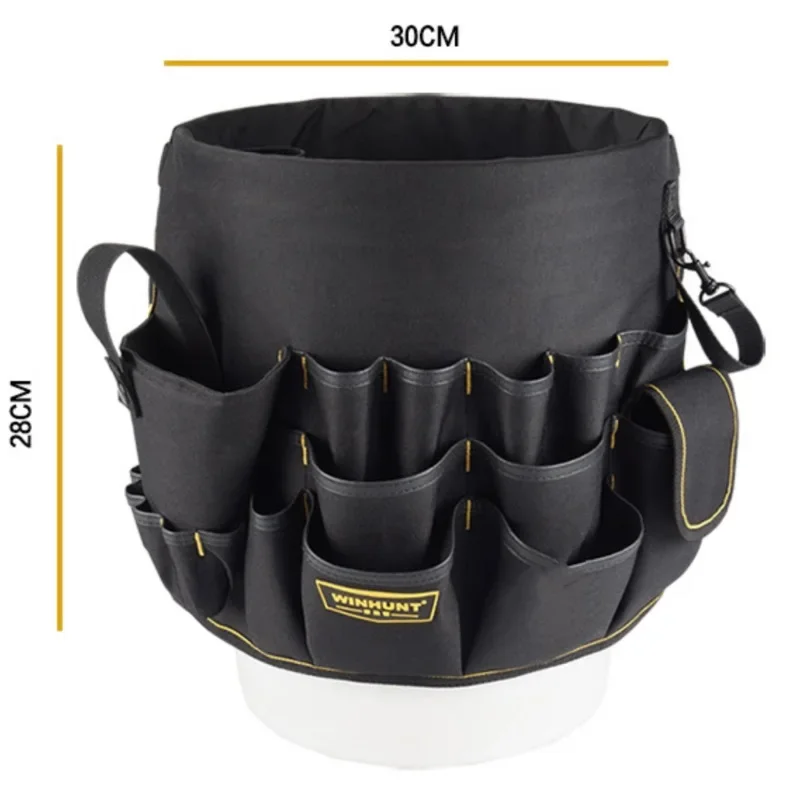 Large Capacity Portable Oxford Cloth Multifunctional Gardening Repair Tool Bucket Bag Storage Kit Electrician Toolkit
