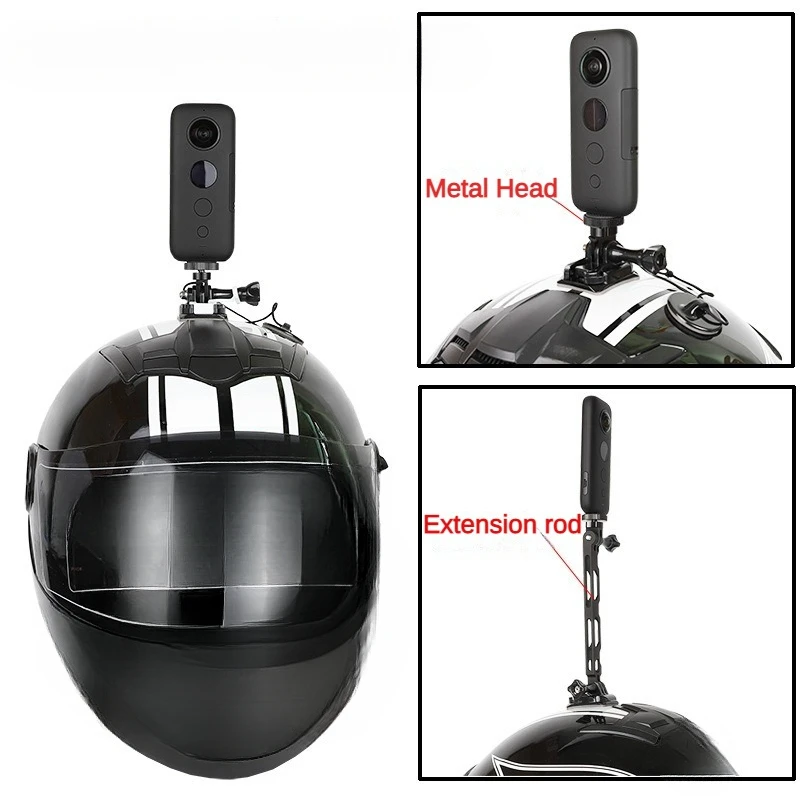 사이클링 오토바이 헬멧 마운트 어댑터 브래킷, 고정 좌석 액션 카메라 액세서리, Insta360 X3 X2 Insta360 One ..