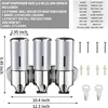 Manual Liquid Soap Dispensers double/triple 500ml Wall Mounted Shampoo Container soap and gel dispenser Bathroom Accessories 6