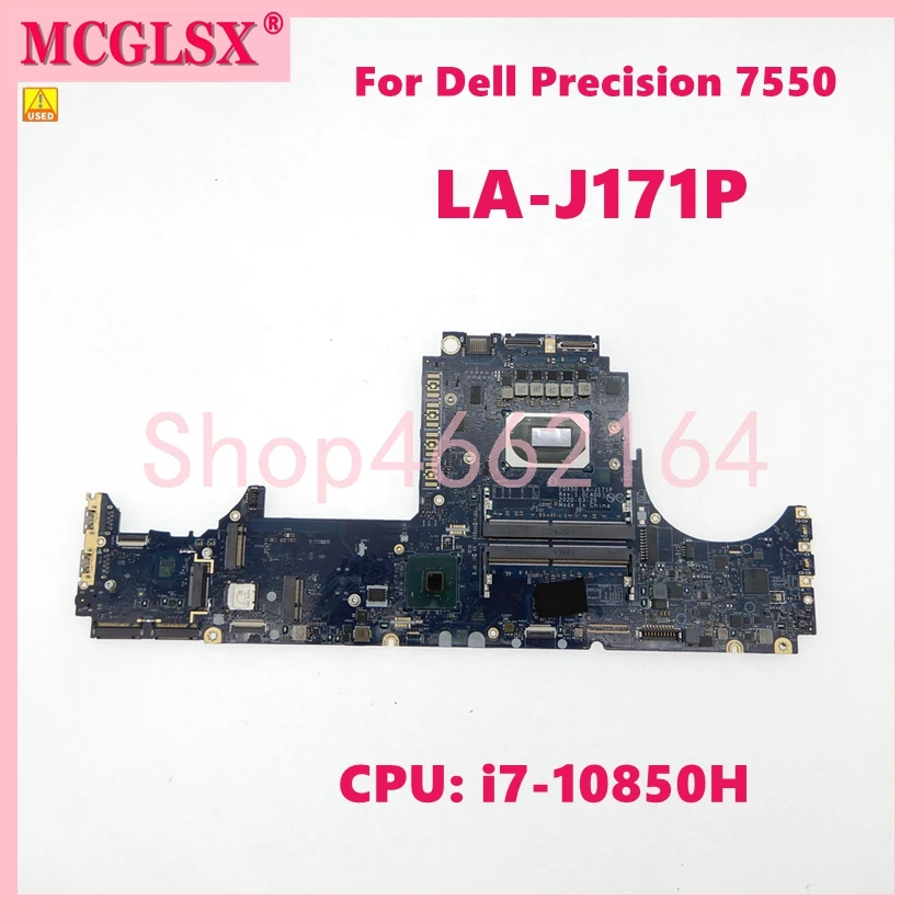 

FDX50 LA-J171P With CPU:i7-10850H Notebook Mainboard For Dell Precision 7550 Laptop Motherboard CN 090NVT 100% Tested OK