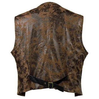Sleek and Functional Leather Vest for Men's Motorcycle Club with Concealed Carry Arms and Solid Back Detailing 1
