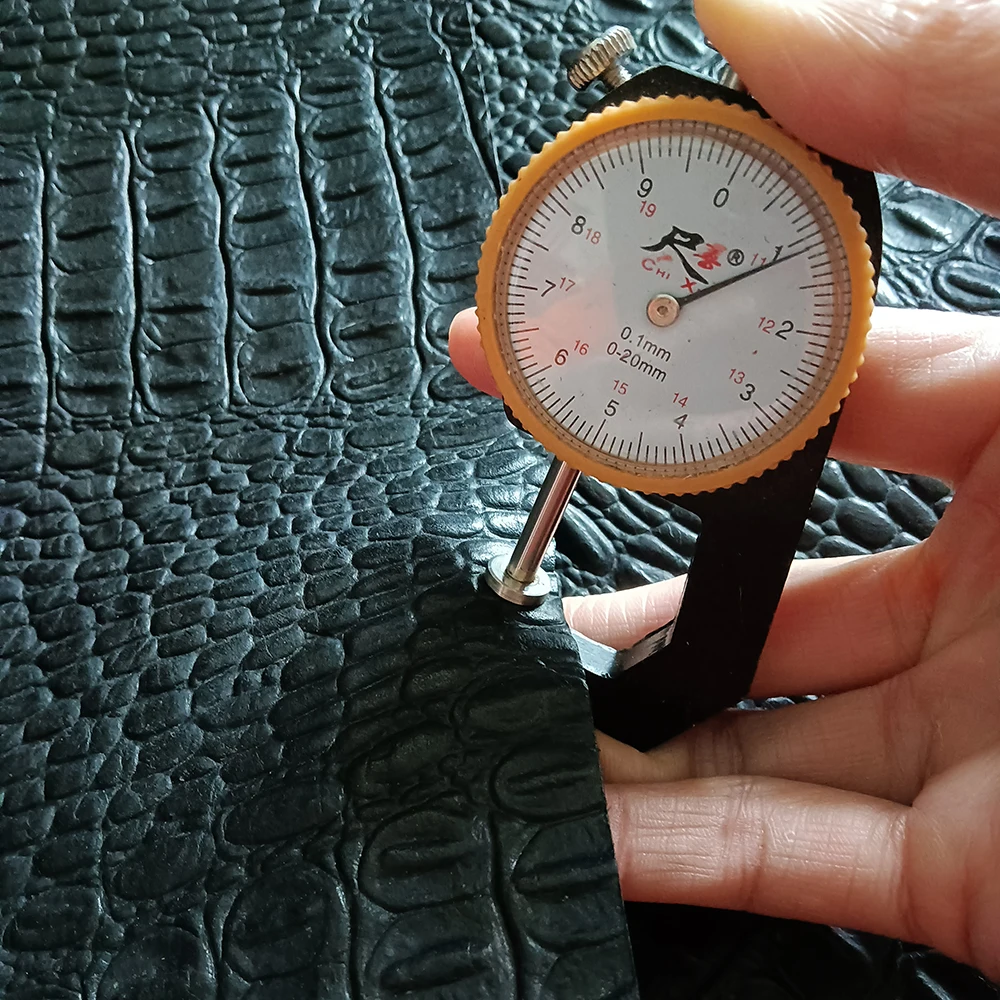 Description Picture 4 of itemBlack Crocodile Bone Patterned Cowhide, Handmade DIY Genuine Leather,Can Be Used as A Watch Strap, Belt, Backpack Material 1.3mm