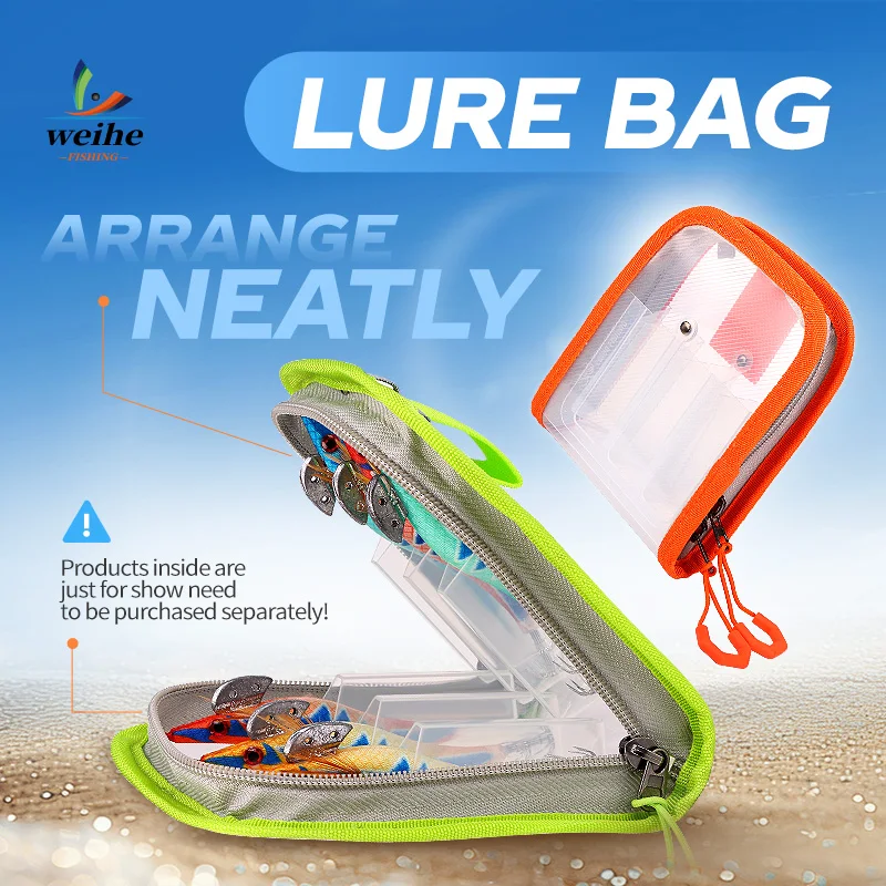 Sac de rangement WEIHE 6 compartiments pour leurres et appâts de pêche - Organisateur bois