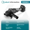 Yofidra 125mm Brushless Angle Grinder 3 Gears Variable Efficient Cordless Rechargeable Grinding Power Tool For Makita 18VBattery 3