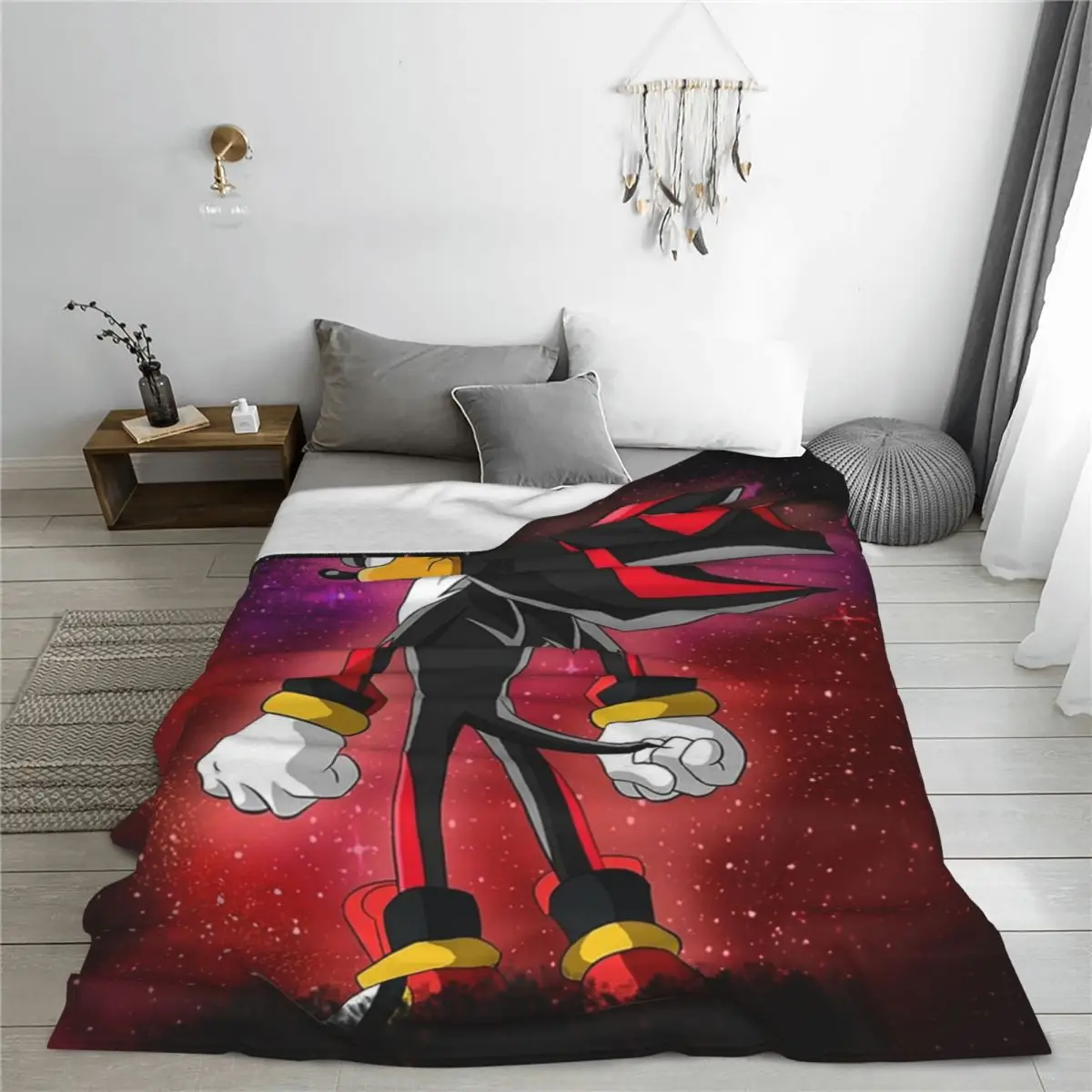 Shadow The Hedgehog Blankets Fleece Portable Sofa Throw Blankets For Couch Bedding Travel Throws Bedspread Quilt 4