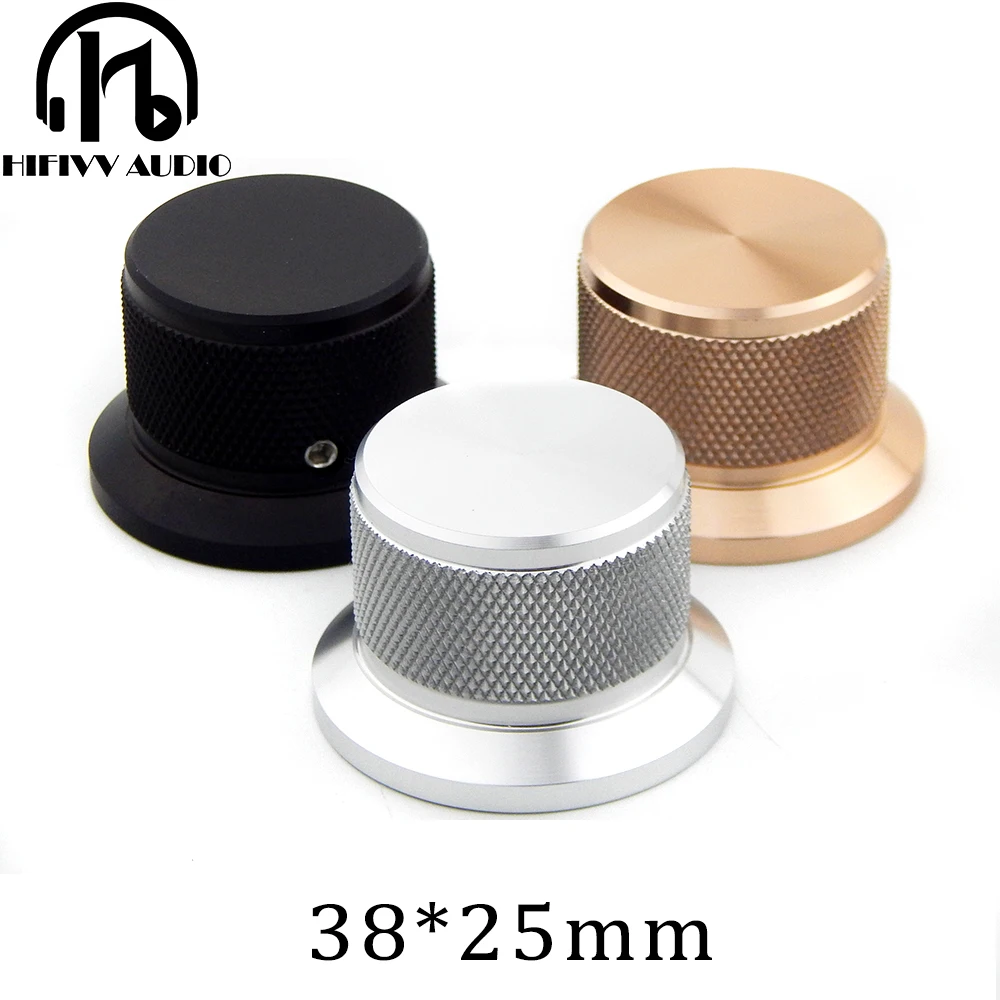 

Aluminum Volume Potentiometer Knob For HIFI Audio Amplifier Chassis Adjust Diameter 38mm Height 25mm Electric Guitar Handle knob