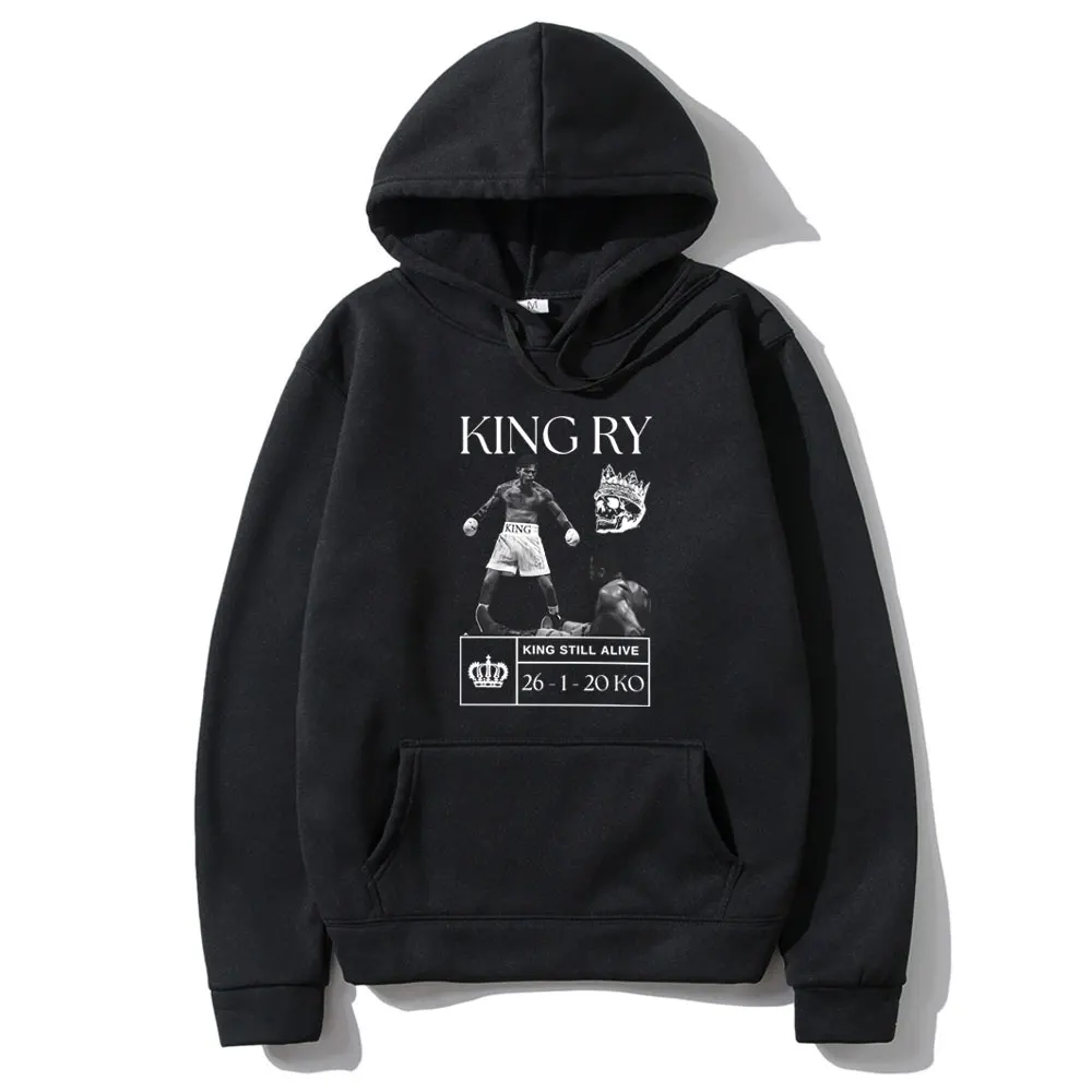 King Ry Ryan Carcia Men's Oversized Hoodie Vintage Skull Graphic Hooded Sweatshirt Men Women Fashion King Still Alive Streetwear