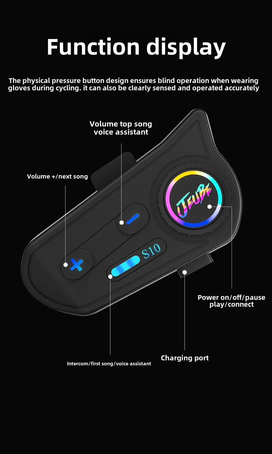 Wireless helmet Bluetooth headset Motorcycle helmet Bluetooth headset Waterproof