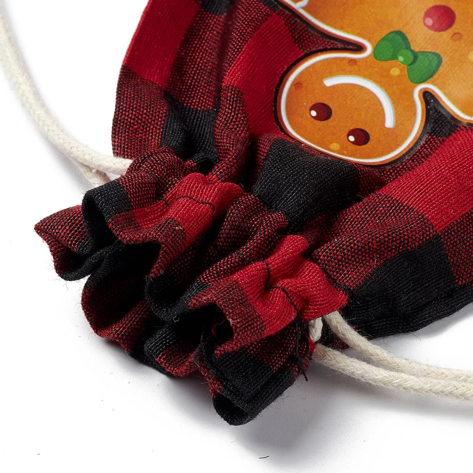 20Pcs Christmas Theme Rectangle Jute Bags Drawstring Jewelry Pouches Xmas Burlap Bag for Wedding DIY Craft Party Gift Wrapping