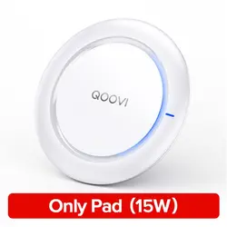 Universal 15W Fast Wireless Charging Pad with USB Qi Technology (White)