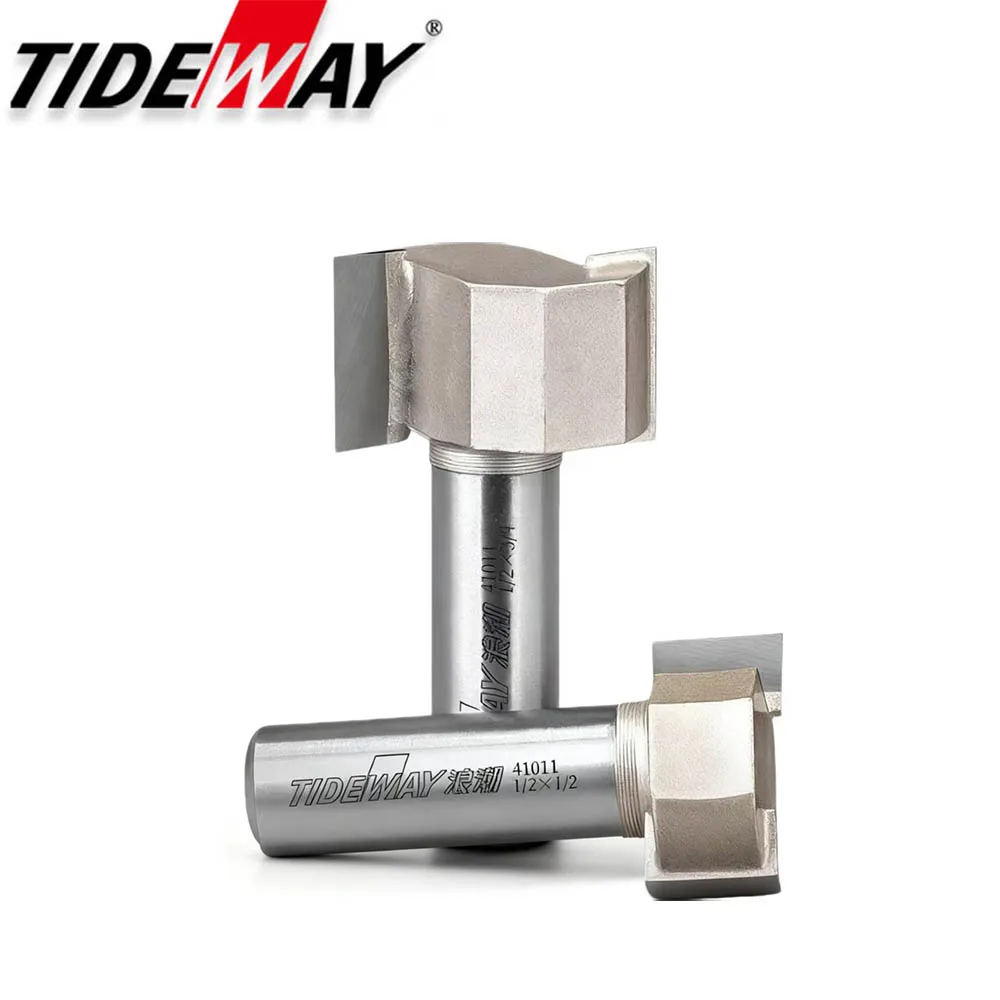 Tideway Slot Router Bits 1/4 1/2 Inch Shank T-Type Slotting Wood Tools ...