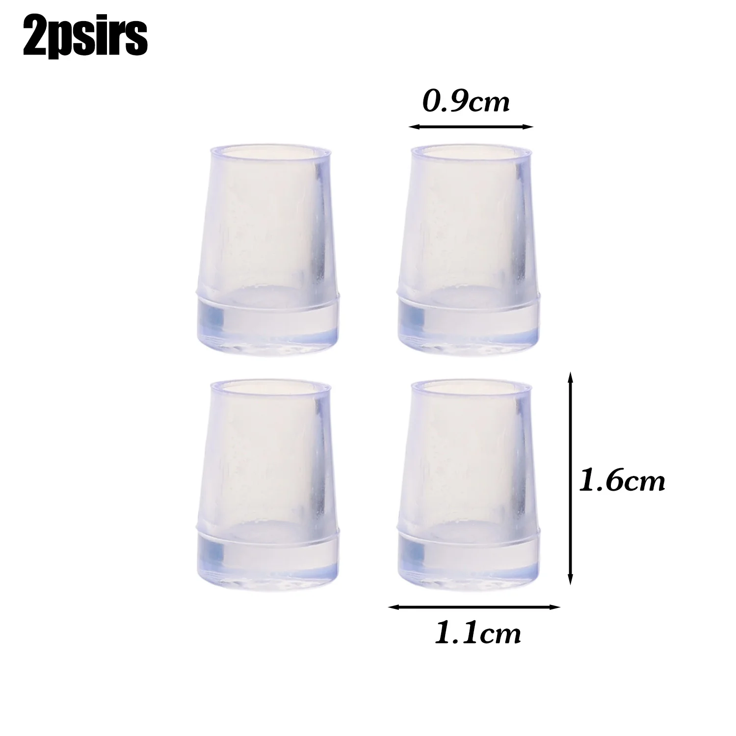 TPU Heel Protector Cap - Slip-On Anti-Slip Noise Reduction Cushion, Black/Clear Shoe Accessory