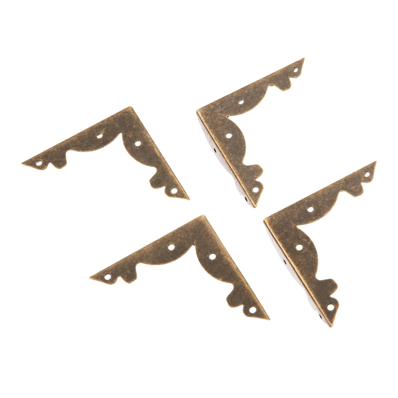 

4pcs Corner Bracket 46*46mm Scrapbook Albums Jewelry Wooden Box Decorative Protector Crafts For Furniture Hardware
