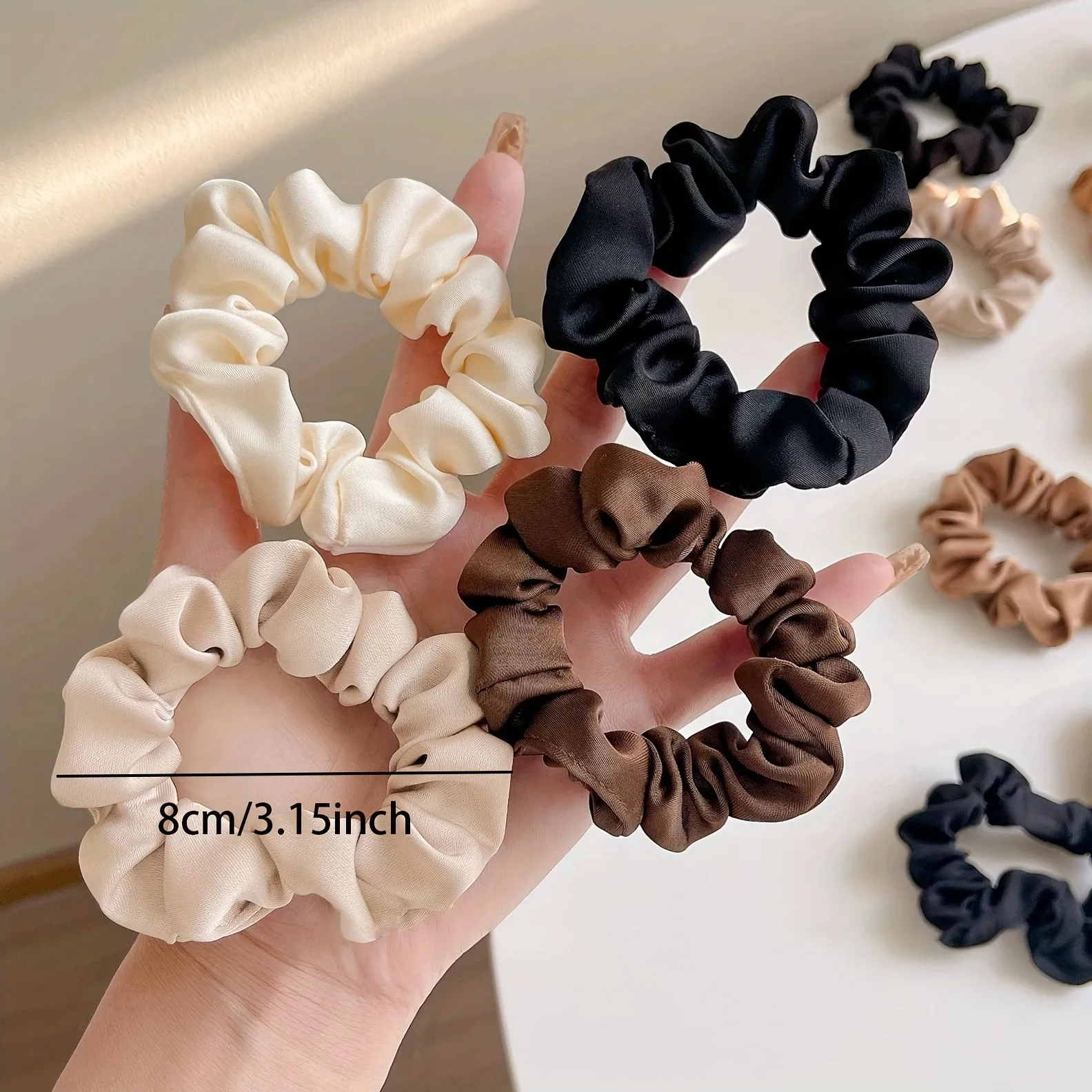 Set 3 elastici per capelli in raso per donna accessori acconciatura_voghion.com