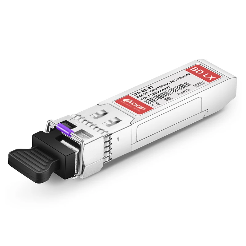 Cisco Linksys MGBBX1D Compatible 1000BASE-BX BiDi SFP 1490nm-TX/1310nm-RX 20km DOM Simplex LC SMF Transceiver Module
