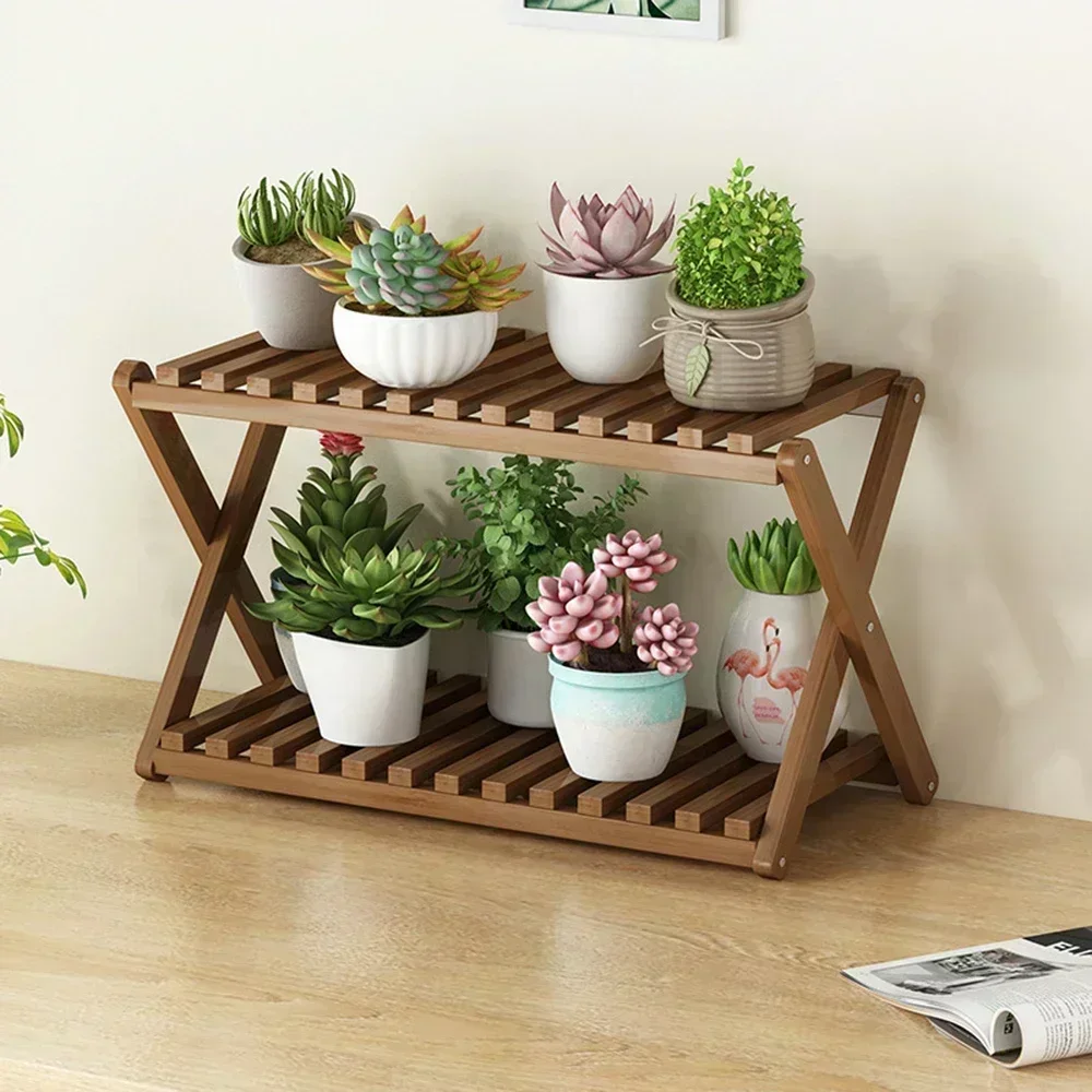 Multilayer Flower Holder Pots plant stand,wooden flower shelf Wooden Flowerpot Organizer Plant Stand Living Room Balcony Stand Display Shelf Outdoor Furniture