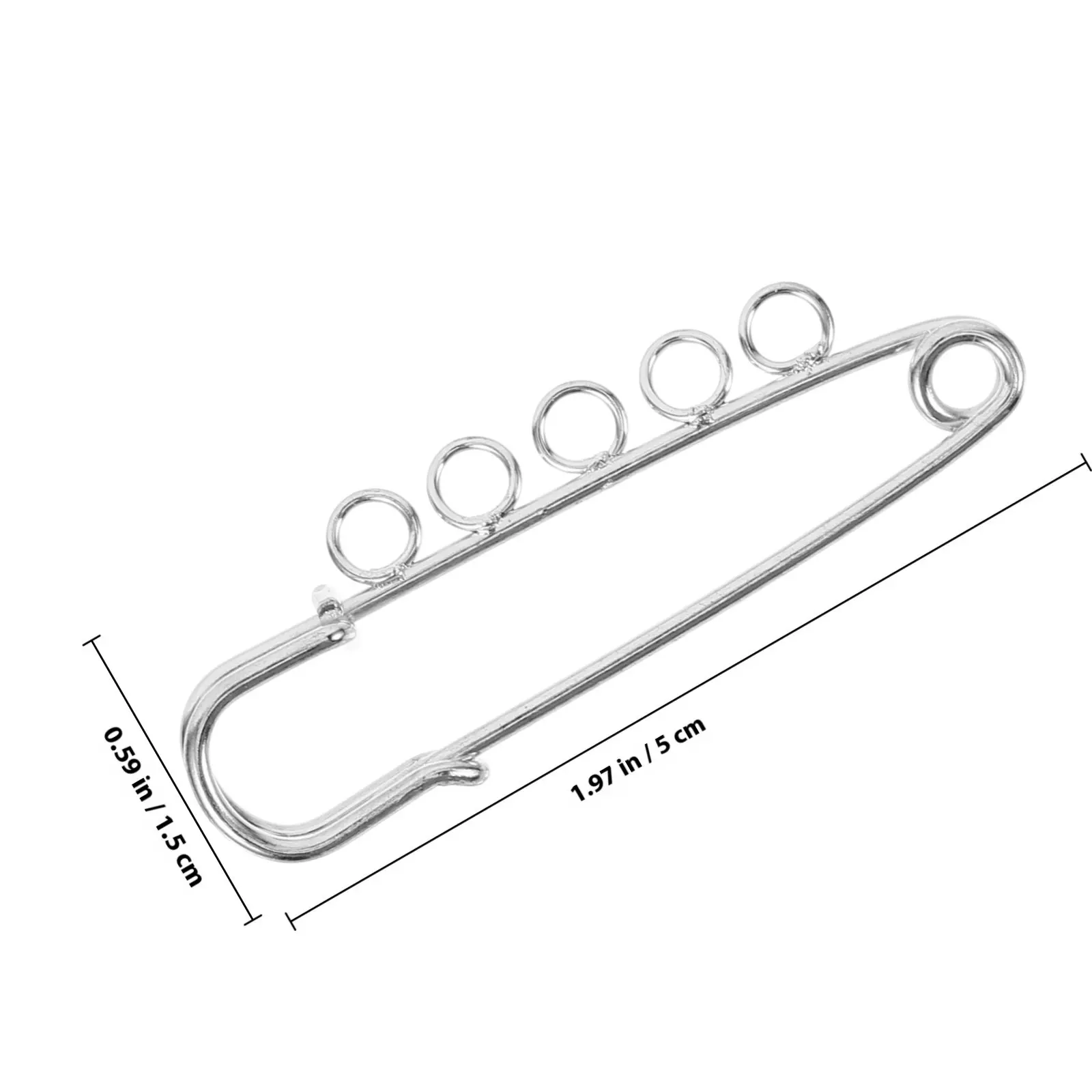 10개 브로치 핀 안전핀 구멍 있는 금속 브로치 부자재 DIY 쥬얼리 공예 의류 핀 장식 액세서리