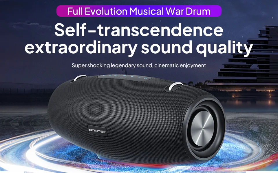 Wireless Speaker 60W Powerful Sound and Deep Bass IPX5 Waterproof Deep Bass Pe