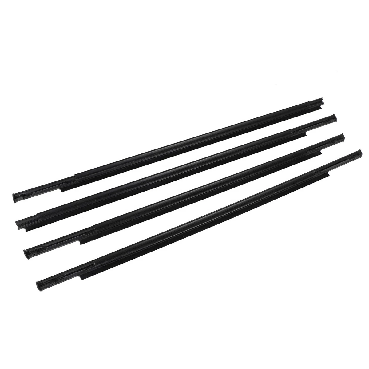 Car Outer Windows Rubber Weatherstrip Waterproof Pressure Strip Sealing Belt Moulding Trim For Mitsubishi Outlander 2007-12 4PCS window weatherstrip molding