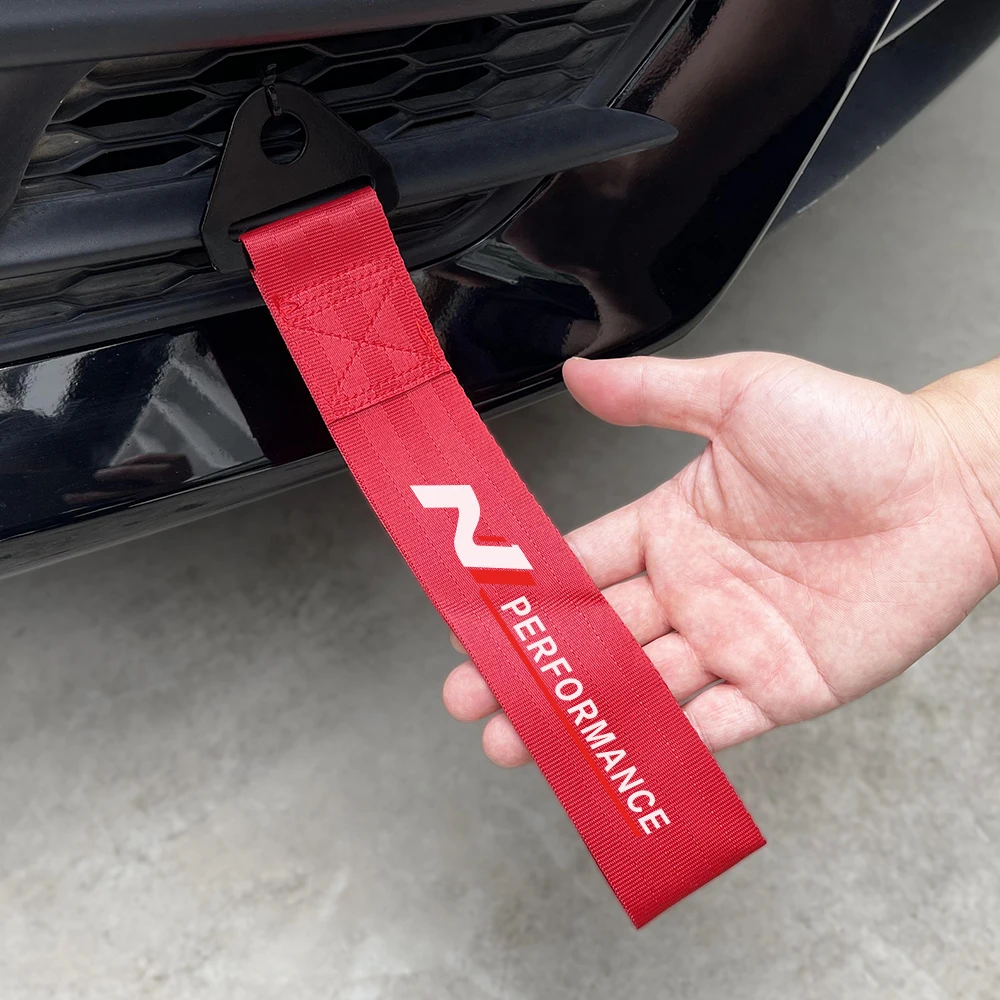 Nylon Tow Strap Car Tow Decoration Car Decoration Strap Car Tow Strap Car Accessories Strap For Hyundai Veloster Kona n i20 nline i30 Tucson Elantra Sonata