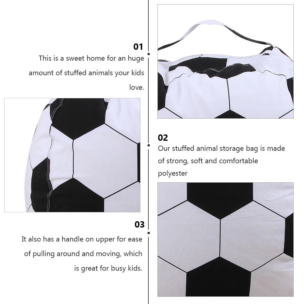Polyester Football Storage Bag Kids Bean Bag Chair Cover