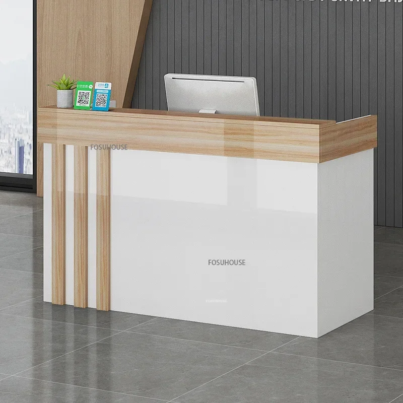 Modern Shop Cashier Desk Office Furniture Barbershop Clothing Store Commercial Counter Company Front Desk Simple Reception DeskN