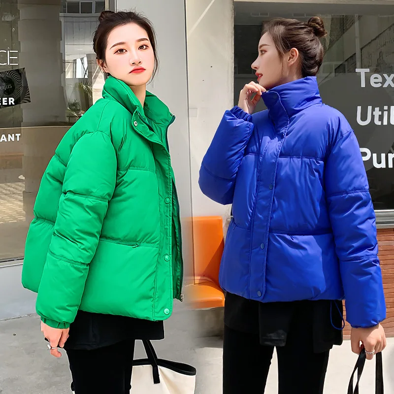 

Women Short Parkas 2023 Winter New Women Cotton Coat Thick Warm Loose Cotton Padded Jacket Korean Down Cotton Coat Bread Jacket
