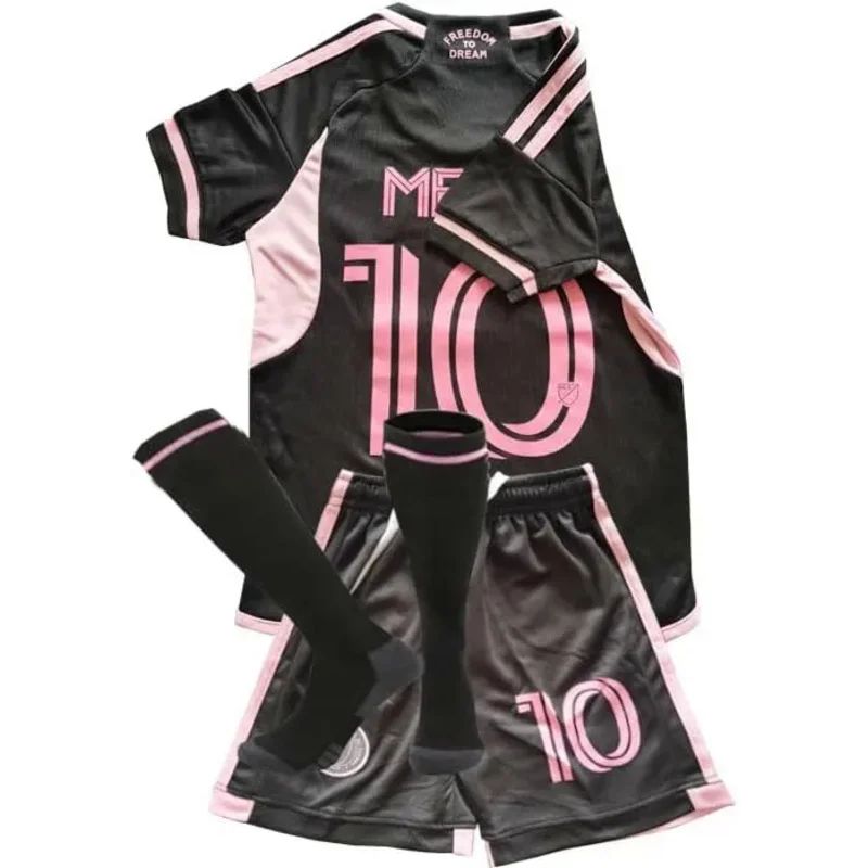 

Kids Football Soccer JerseyTraining Uniforms for Boys Girls Youth Soccer Shirts and Shorts Set of 3 Ronaldo 7# 10# Children