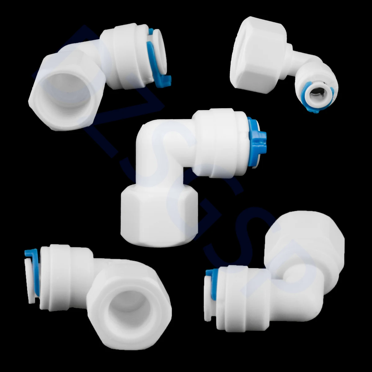 Raccordo Acqua Ro Gomito 1/4 "3/8" Od Tubo Flessibile 1/4 "1/2" 1/8 "Bsp Filetto Femmina Tubo Di Plastica Connettore Rapido Reversa Aquario