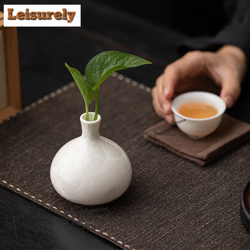 Crystal Glaze Water Drop Vase Vintage Hydroponics Planters Home Decorations Plant Pot Flowerpot Cafes Equipment Collection Gift