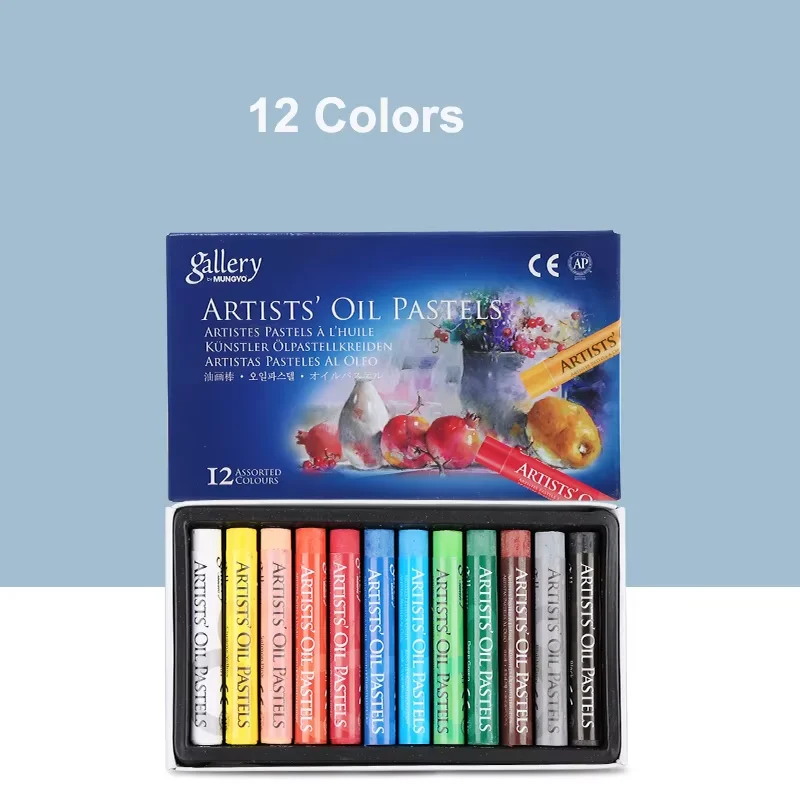 MUNGYO Professional Oil Pastel Set - Vibrant Washable Art Crayons, Non-Toxic Round Sticks