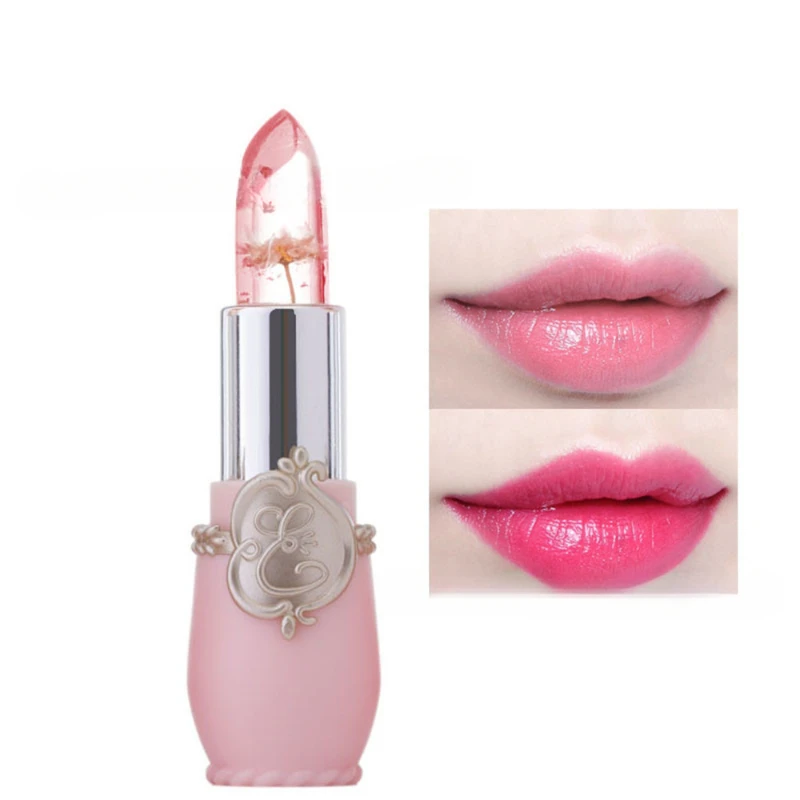 Jelly Flower Lipstick Lip Balm Waterproof Color Changing Long Lasting 6 Colors lip balm lip makeup