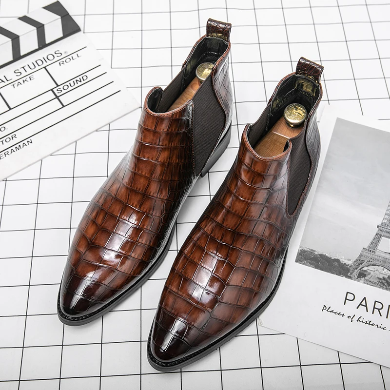 Botas Militares Hombre Cestfini Botas Chelsea Para Hombre, Botas De Vestir Casuales De Gamuza, Cómodas Botas De Tobillo Oxfords Para Hombres, M525-negro Zapatos Hombre