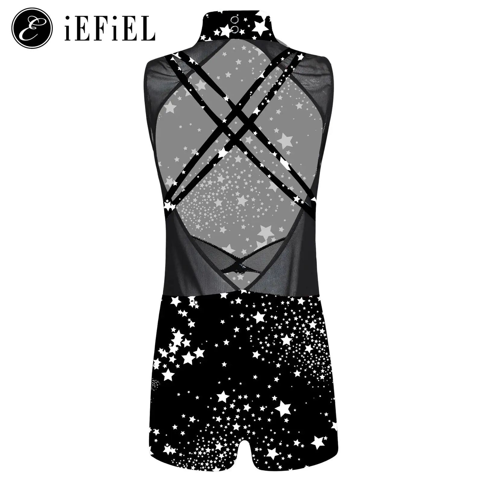 

Детский гимнастический комбинезон для девочек, с ложным воротником и вырезами, комбинезон для балета, тренировочное трико для соревнований по танцам