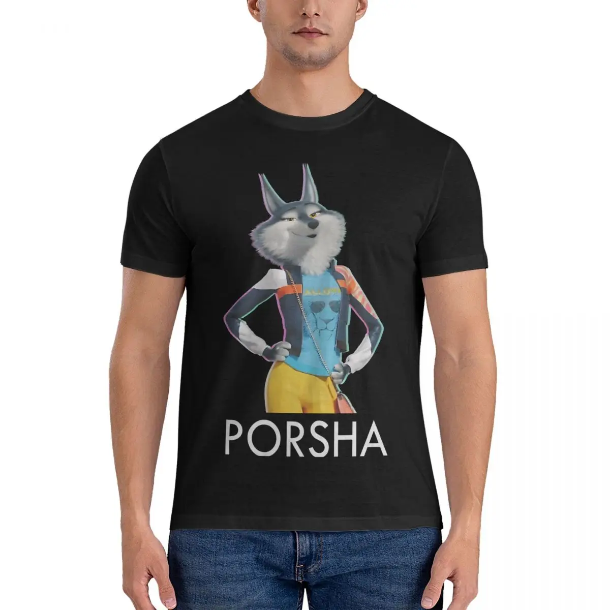 

Porsha T-Shirt for Men Sing 2 Hipster 100% Cotton Tees Crew Neck Short Sleeve T Shirts Birthday Present Clothing