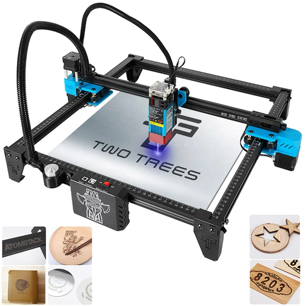 

TTS55 Newest Portable Diode DIY Pro CO2 Cutter CNC Mini Wood Router Engraver Engraving Machine 3D Wood Printer 12V 4A DC