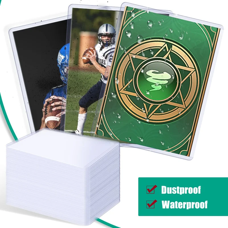 1-10pcs Clear Hard PVC Plastic Card Protectors Horizontal Version 3x4 Inch Football Baseball Sport Star Holder card protector