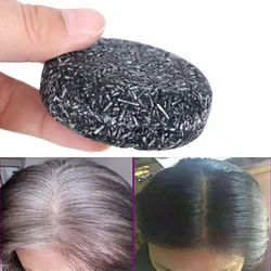 1pc 60g Soap Hair Darkening Shampoo Bar Repair Gray White Hair Color Dye Face Hair Body Shampoo Natural Organic Conditioner