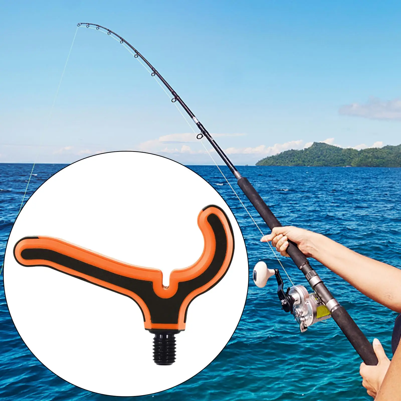 Fishing Rod Rest Head Gripper Rod Butt Rest Portable Fishing Accessory Fishing Tackle Tool Universal Fishing Rod Holder Rod Rack